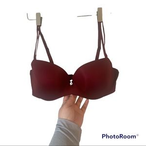 Maroon Victorias Secret Very Sexy padded Demi bra 38D